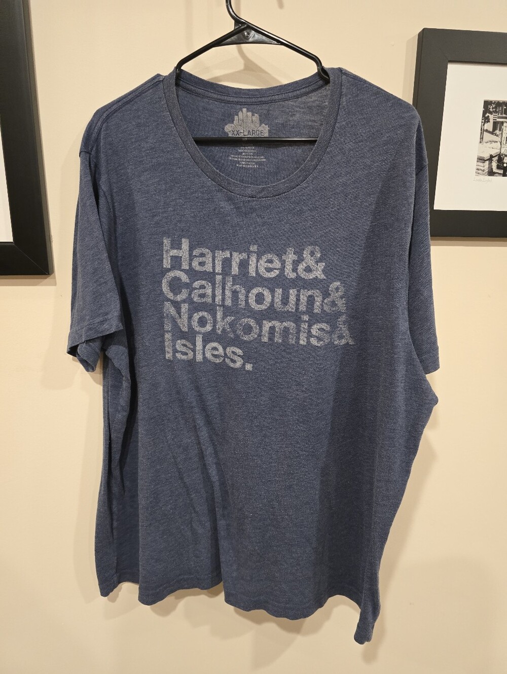Men's Heather Blue Graphic Short Sleeve Tee